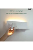 Ekim Aydınlatma Yatak Başı Led Aplik Kablosuz Şarj Okuma Lambası Beyaz Kasa Günışığı Işık Ecn-7701 - 7