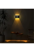 ekim aydınlatma 3lü ışık süzmeli amber ledli dekoratif modern duvar apliği - bahçe,balkon,teras,oda - 2
