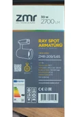 ekim aydınlatma 30 W ray spot armatürü siyah kasa beyaz ışık 6500k (ray dahil değildir) - 4
