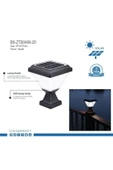 ekim aydınlatma 30 W Solar Kare Set Üstü Bahçe Aydınlatma Armatürü - Beyaz Işık - IP64 - 3