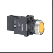 Schneiider 1NA SARI IŞIKLI YAYLI BUTON 220V AC/ DC XA2EW35M1 - 1