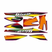 Honda Wave 100 2003-2005 Uyumlu Sticker Seti 002 - 1
