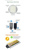 ekim aydınlatma 250 Watt Güneş Enerjili Dış Mekan SokakArmatürü - Solar Aydınlatma 6400K - 5