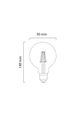 ekim aydınlatma 4 w G95 rustik led flamanlı dekoratif ampul ( DİMLENEBİLİR ÖZELLİKLİ ) - 3