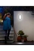 Ekim Aydınlatma Balkon ,teras,banyo,wc Oval Ledli Duvar Armatürü 15-20 Watt Beyaz Işık Siyah Kasa - 2