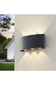 ekim aydınlatma 3lü ışık süzmeli g.ışığı ledli dekoratif modern duvar apliği-bahçe,balkon,teras,oda - 5