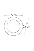 25 Watt Panel Led Armatür Sıva Üstü Yuvarlak Ct 5271 Günışığı Sarı Işık 3200k Alüminyum Kasa - 3
