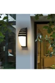 ekim aydınlatma 24w Siyah Elips Yarı Panjurlu banyo,bahçe,balkon,teras Duvar Apliği - 4