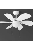 Ekim Aydınlatma Kcf281 60w 30 Inç Beyaz Altı Kanatlı Lambalı Ipli Tavan Vantilatörü - 3