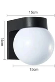 ekim aydınlatma 12 Watt Modern Tasarım Bahçe, Balkon, Banyo Apliği Günışığı Led Armatür Duvar Aplik - 4