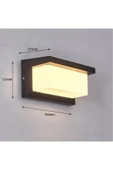 ekim aydınlatma 18w Led Dış mekan duvar aplik siyah kasa G.ışığı-beyaz renk seçenekleriyle - 2