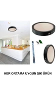 Ct-5235 18w 6400k S. Üstü Led Beyaz Işık Armatür Yuvarlak Siyah Metal Kasa - 2