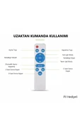 ekim aydınlatma 100 W Kumandalı Güneş Enerjili Solar Led Projektör - Beyaz Işık (6500K) - - 7