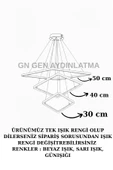 GN GEN AYDINLATMA Modern Kare Siyah Kasa Günışığı Led Avize - 8