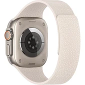 Apple Watch 2-3-4-5-6-7-8-10 & SE Uyumlu Manyetik Desenli Spor Silikon Kordon (38/40/41 & 42 mm)  Starlight - 2