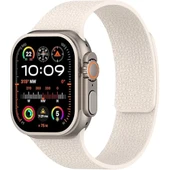 Apple Watch 2-3-4-5-6-7-8-10 & SE Uyumlu Manyetik Desenli Spor Silikon Kordon (38/40/41 & 42 mm)  Starlight - 1