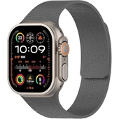 Apple Watch 2-3-4-5-6-7-8-10 & SE Uyumlu Manyetik Desenli Spor Silikon Kordon (38/40/41 & 42 mm)  Füme - 1
