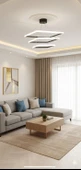 GN GEN AYDINLATMA Modern Kare Siyah Kasa Günışığı Led Avize - 1