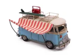 Dekoratif Metal Minibüs Tenteli Vintage Vosvos Hediyelik thumbnail 1