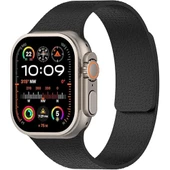 Apple Watch 2-3-4-5-6-7-8-10 SE Ultra Uyumlu Manyetik Desenli Spor Silikon Kordon (42/44/45/46/49)  Siyah thumbnail 1