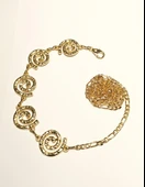 Monalisa Home Sarı Renk Altın Görünümlü Figürlü Bel Zinciri - 1