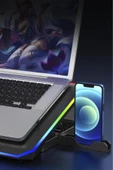 CF-04 Ayarlanabilir Dizüstü Bilgisayar Rgb Soğutma Fanı Siyah - 3