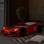 Arabalı Yatak, Vento Cooper Rüzgarlıklı Full Ledli, Kırmızı 1 Adet Comfort Yatak thumbnail 5