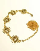 Monalisa Home Sarı Renk Altın Görünümlü Figürlü Bel Zinciri - 1