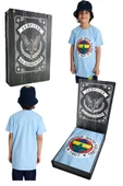 Fenerbahçe Orijinal Lisanslı Lazer Baskılı Renkli Logo Sıfır Yaka Çocuk T-Shirt - 1