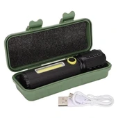 Powermaster Jf-72 Power Led, Cob Led Zoomlu Flash Özellikli Şarjlı Metal Kasa Profesyonel El Feneri - 3