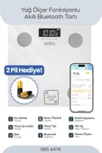 Sinbo SBS-4474 26x26 CM Bluetooth Dijital Yağ Su Kas Vücut Kitle Endeksi Kilo Ölçer Tartı Baskül - 2