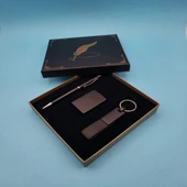 Siyah Anahtarlık Çakmak Tükenmez Kalem Dekoratif Hediyelik - 1