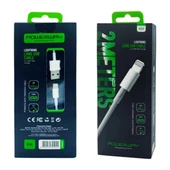 Powerway Bx08 İphone 2100 Ma Hızlı 2 Metre Şarj Data Kablosu thumbnail 2
