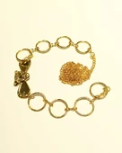 Monalisa Home Sarı Renk Altın Görünümlü Figürlü Bel Zinciri - 1