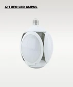 60W UFO 4+1 Kanatlı Ampul 6500K Beyaz Işık thumbnail 3
