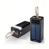 B07 Güneş Enerjili 50000 mAh Taşınabilir Powerbank, Hızlı Şarj, Çift USB Çıkışlı, Acil Durum ve Kamp İçin Dayanıklı Taşınabilir Batarya - 1