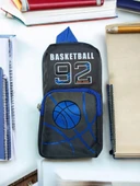 Relaxion Üç Gözlü Greyhound Basketball Mavi Gri Kalem Çantası/Kalemlik (160) - 2