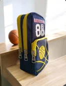 Relaxion Üç Gözlü Greyhound Basketball Sarı Lacivert Kalem Çantası/Kalemlik (160) - 2