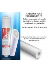 Kapalı Kasa 12 Inç Su Arıtma Cihazı Filtresi Inline 6 Aylık Yeni Sistem Filtre Seti - 2