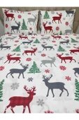 Çift Kişilik Kumaş Çarşaf Seti Yılbaşı Desen thumbnail 1