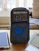 Relaxion Üç Gözlü Greyhound Basketball Mavi Gri Kalem Çantası/Kalemlik (160) - 1