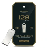 Powerway Premium 128 Gb 100mb/s Ultra Hızlı Usb 3.1 Metal Silver Flash Bellek - 1