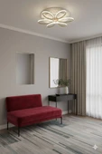 Papatya Gold Kasa 3 Renkli Kumandasız,65cm,oturma Odası,yatak Odası,salon Için Led Avize - 3