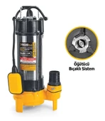 SGS5377 - 21 Metre 3 HP İnox Foseptik Dalgıç Pompa Parçalayıcı Öğütücü Bıçaklı 2200 Watt - 1