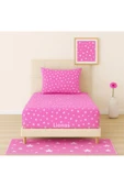 Desenli 90 x 200 cm Pembe Yıldız Lastikli Çarşaf ve Yastık Kılıfı thumbnail 1