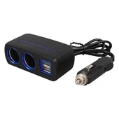 Olesson 1638 12-24v Çift Usb Girişli 120w 80 Cm Kablolu 2'lı Araç Çakmak Çoklayıcı thumbnail 3