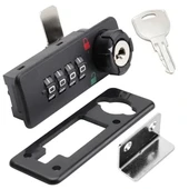 Powermaster Pm-26731 4 Haneli Şifreli Ve Anahtarlı Mekanik Siyah Çekmece Dolap Kilidi (sol) - 1