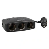 Olesson 1636 12-24v Çift Usb Girişli 100w 70 Cm Kablolu 3'lü Araç Çakmak Çoklayıcı thumbnail 2