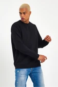 Süperlife Erkek Gri Bisiklet Yaka Ribanalı Regular Fit Sweatshirt spr26swk930 - 11