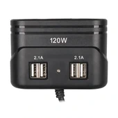 Olesson 1678 12-24v 4 Usb Girişli 120w 80cm Kablolu 3'lü Araç Çakmak Çoklayıcı - 3